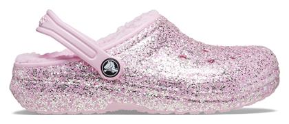 Crocs Ανατομικές Παιδικές Παντόφλες Ροζ Classic Lined Glitter Clog από το Spartoo