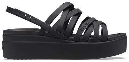 Crocs Brooklyn Strappy Καλοκαιρινές Γυναικείες Πλατφόρμες Μαύρες