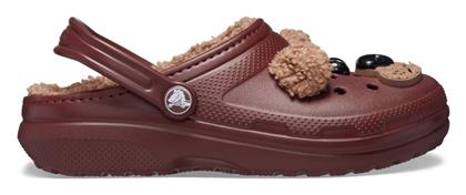 Crocs Classic Lined Γυναικεία Σαμπό Καφέ