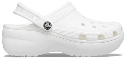 Crocs Classic Platform Clog Ανατομικά Σαμπό Λευκά από το MybrandShoes