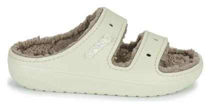 Crocs Cozzzy Παντόφλες με Γούνα Μπεζ