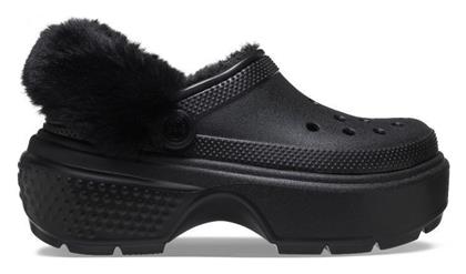 Crocs Lined Clog Γυναικεία Σαμπό Μαύρα