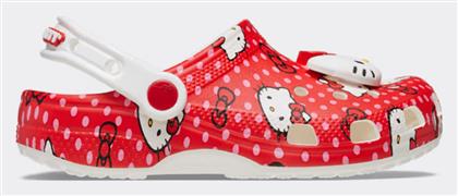 Crocs Παιδικά Ανατομικά Σαμπό Θαλάσσης Κόκκινα