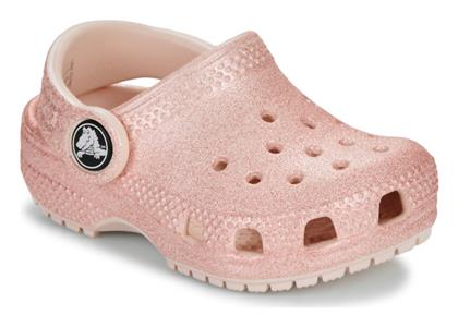 Crocs Παιδικά Παπουτσάκια Θαλάσσης Classic Glitter Clog T Ροζ από το Zakcret Sports