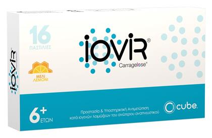 Cube Iovir Παστίλιες για Ξηρό Βήχα Μέλι & Λεμόνι 16τμχ