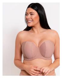 Curvy Kate Μπεζ Strapless Σουτιέν με Ελαφριά Ενίσχυση & Μπανέλες