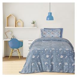 Das Home Κουβέρτα Fleece Space 4899 Φωσφορίζουσα Blue, White 160x220εκ.