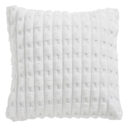 Das Home Μαξιλάρι Καναπέ 1176 Fleece White 40x40εκ.