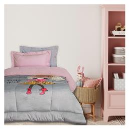 Das Home Παιδικό Κουβερτοπάπλωμα Μονό με Γέμιση Hollowfiber Fashion Girl Grey, Pink 160x220εκ.
