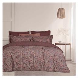 Das Home Σετ Ημίδιπλο 3τμχ 120x200+35εκ. με Λάστιχο Casual 5407 Μπλε - Μπορντώ