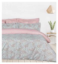 Das Home Σετ King Size 4τμχ 240x260+35εκ. με Λάστιχο Casual 5428 Mint, Rose