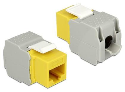 DeLock Keystone Module RJ45 jack to LSA Cat.6 UTP Yellow