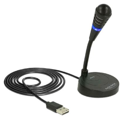 DeLock USB Microphone with base and Touch-Mute Button με Σύνδεση USB από το e-shop