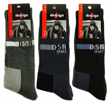 Design Socks Ανδρικές Μονόχρωμες Κάλτσες Πολύχρωμες 3Pack