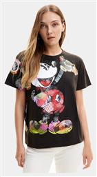 Desigual Christian Lacroix Mickey Γυναικείο T-shirt Μαύρο