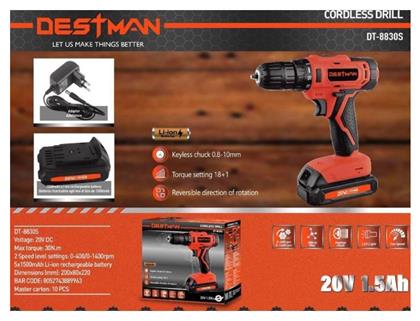 Destman DT-8830S Κρουστικό Δραπανοκατσάβιδο Μπαταρίας 20V 1x1.5Ah