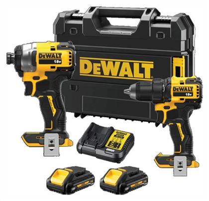 Dewalt 18V XR Brushless Σετ Κρουστικό Δραπανοκατσάβιδο & Παλμικό Κατσαβίδι 18V με 2 Μπαταρίες 3Ah και Θήκη