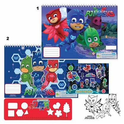 Διακάκης Μπλοκ Ζωγραφικής Pj Masks 23x33cm 40 Φύλλα Σε 2 Σχέδια από το Moustakas Toys