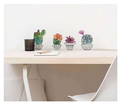 Διακοσμητικό Αυτοκόλλητο Τοίχου Cactus Vases 31x15εκ. Ango