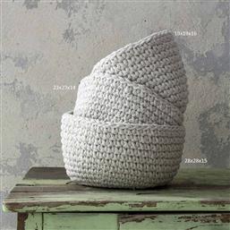 Διακοσμητικό Καλάθι Υφασμάτινο Panier Ivory 19x19x16cm Nima