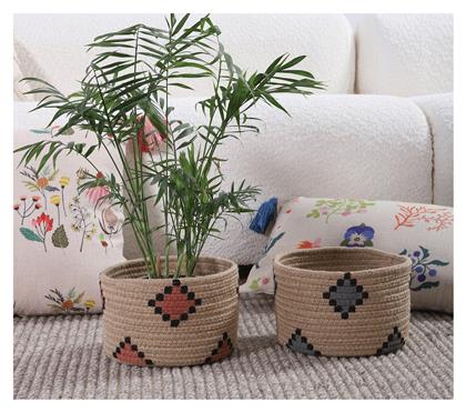 Διακοσμητικό Καλάθι Ψάθινο Μπεζ 22x22x14εκ. Nef-Nef Homeware