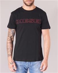 Diesel Umlt-Jake Ανδρικό T-shirt Μαύρο με Λογότυπο