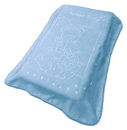 Dimcol Κουβέρτα Κούνιας Bebe Βελουτέ Baby Blue 140x110εκ. από το 24home