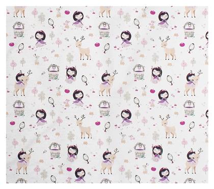 Dimcol Lily + Deer Πάνα Αγκαλιάς Χασέ 179 White-Pink 80x80cm από το 24home