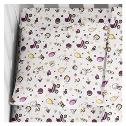 Dimcol Σεντόνι Κούνιας Baby 01 με Λάστιχο 70x140cm White από το Spitishop