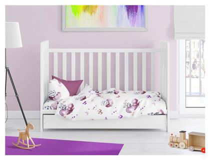 Dimcol Βρεφική Παπλωματοθήκη Bebe Mauve 120x160εκ.