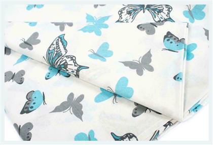 Dimcol Βρεφική Παπλωματοθήκη Butterfly 56 Sky Blue 120x160εκ. από το Spitishop