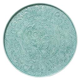 Δισκος Μεταλλικος Γαλαζιος Επικαλυμμενος Διαφανο Σμαλτο 60cm 60x60x3cm Μονόχρωμο Kaeming