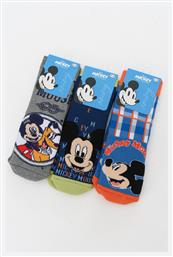 Disney Παιδικές Κάλτσες Αντιολισθητικές Mickey 3 Ζευγάρια