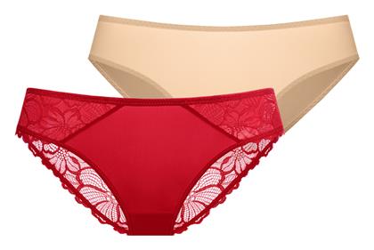 Dorina Γυναικεία Slip MultiPack Red/beige