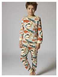 Dpam Παιδική Πιτζάμα Χειμωνιάτικη λευκό Dinosaurs