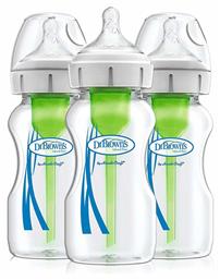 Dr. Brown's Σετ Πλαστικά Μπιμπερό με Θηλή Σιλικόνης για 0+ μηνών 270ml 3τμχ