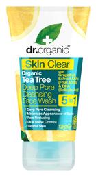 Dr.Organic Gel Καθαρισμού Skin Clear Organic Tea Tree Deep για Λιπαρές Επιδερμίδες 125ml από το Pharm24