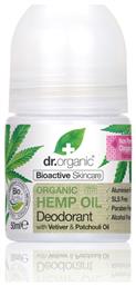 Dr.Organic Hemp Oil Φυσικό Αποσμητικό σε Roll-On Χωρίς Αλουμίνιο 50ml από το Pharm24