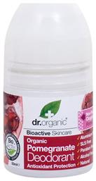 Dr.Organic Pomegranate Φυσικό Αποσμητικό σε Roll-On Χωρίς Αλουμίνιο 50ml από το Pharm24