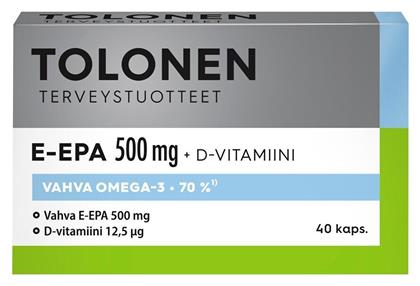 Dr. Tolonen's E-EPA Ιχθυέλαιο 500mg 40 κάψουλες από το Pharm24