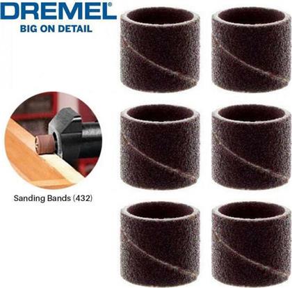 Dremel 432 Σετ Tαινίες Λείανσης Πολυεργαλείου K120 13x13mm 6τμχ