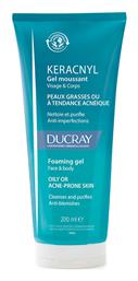 Ducray Gel κατά της Ακμής Keracnyl για Λιπαρές Επιδερμίδες 200ml από το Pharm24