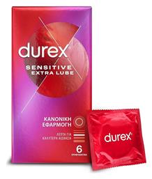 Durex Προφυλακτικά Sensitive Extra Lube Λεπτά 6τμχ από το Pharm24