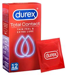 Durex Προφυλακτικά Total Contact Λεπτά 12τμχ