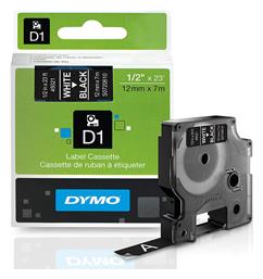 Dymo Ταινία Ετικετογράφου 7m x 12mm σε Μαύρο Χρώμα