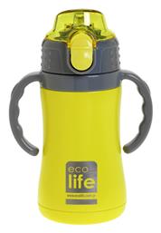 Ecolife Ανοξείδωτο Παγούρι Θερμός με Καλαμάκι Blue 300ml