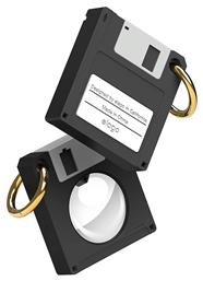 Elago Floppy Disk Case Θήκη Μπρελόκ Σιλικόνης για AirTag σε Μαύρο χρώμα από το Uniqueshop