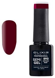 Elixir Semi Gel Ημιμόνιμο Βερνίκι Νυχιών 593 Antique Ruby 5ml 542-593