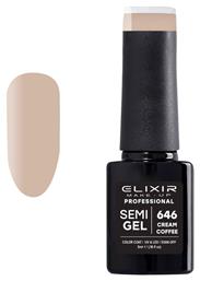 Elixir Ημιμόνιμο Βερνίκι Νυχιών Semi Gel 646 Cream Coffee 5ml