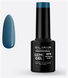 Elixir Ημιμόνιμο Βερνίκι Νυχιών Semi Gel 679 Prusian Blue 5ml